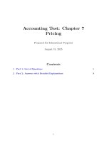 Chapter 7 pricing