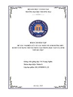 Nghiên cứu về các nhân tố Ảnh hưởng Đến hành vi sử dụng trí tuệ nhân tạo trong học tập của sinh viên hà nội