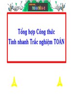 Tổng hợp công thức tính nhanh trắc nghiệm toán