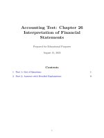 Chapter 26 interpretation of financial statement