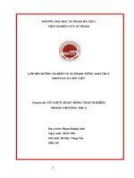 Chuyên Đề tổ chức hoạt Động trải nghiệm trong trường thcs