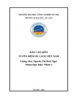Báo cáo môn tuyến Điểm du lịch việt nam vai trò của học phần “tuyến Điểm du lịch việt nam”