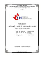 Tiểu luận môn kỹ thuật Ô tô chuyên dùng Đề tài xe bơm bê tông
