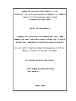 Luận văn khảo sát các lỗi về dạng thì của Động từ thường gặp trong bài viết Đoạn văn của học sinh lớp 10 trường thpt kim