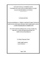 Luận văn english professionl titles in the management system of joint stock companies and their vietnamese equivalents a study from pragamatic perspective