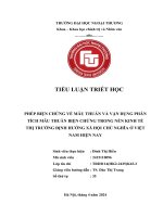 Tiểu luận tri101 phép biện chứng và mâu thuẫn trong kinh tế xhcn việt nam