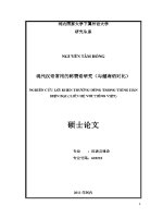 Luận văn 现代汉语常用的称赞语研究（与越南语对比）