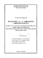 Luận văn 现代汉语里带有 水、火 语素的词语研究 与越南语相对应词语对比