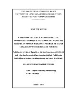Luận văn a study on the application of writing portfolio technique to second year english majors