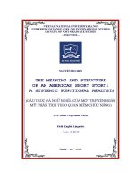 Luận văn the meaning and structure of an american short story