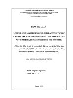 Luận văn lexical and morphological characteristics of english documents on information technology with implications in teaching esp at utehy
