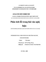 Luận văn phân tích lỗi trong bài văn nghị luận trường hợp học sinh lớp 10 song ngữ trường thpt chu văn anh hà nội