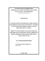 Luận văn an investigation into the influence of using listening strategies on listening skills development