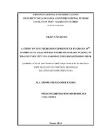 Luận văn a study on the problems experienced by grade 10th students at thái nguyên upper secondary school in thái nguyên city in learning english listening skill
