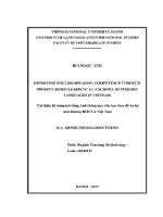 Luận văn cải thiện kỹ năng nói tiếng anh thông qua việc học theo Đề Án tại một trường Đhnn Ở việt nam m a minor programme thesis linguistics