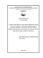 Luận văn a study on the effects of some cultural dimensions on the learning of english at thanh hoa medical college