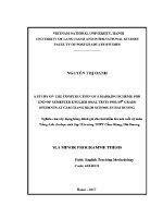 Luận văn a study on the construction of a marking scheme for end of semester english oral tests for 10th grade students at cam giang high school in hai duong