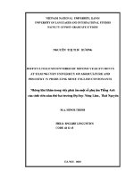Luận văn difficulties encountered by second year students at thai nguyen university of agriculture and forestry in producing some english consonants
