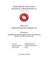 Tiểu luận chính sách thương mại quốc tế tình hình xuất khẩu nhãn và các sản phẩm về nhãn của việt nam sang eu