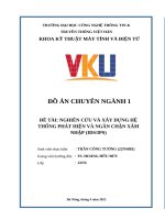 Đồ Án chuyên ngành 1 Đề tài nghiên cứu và xây dựng hệ thống phát hiện và ngăn chặn xâm nhập (idsips)