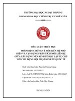 Tiểu luận triết học phép biện chứng và mối liên hệ kinh tế Độc lập   hội nhập