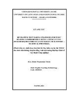Luận văn developing test taking strategies for toeic reading comprehension tests