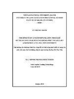 Luận văn the effects of an extensive reading program on the second year non english majors’ vocabulary acquisition at ha hoa tien university