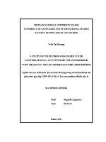 Luận văn a study of politeness strategies in the conversational activities of the coursebook new headway pre intermediate the third edition