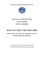 Báo cáo thực tập tổng hợp Đơn vị thực tập công ty tnhh sản xuất và thương mại viễn phương