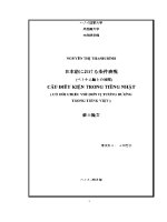 Luận văn câu Điều kiện trong tiếng nhật có Đối chiếu với Đơn vị tương Đương trong tiếng việt