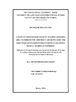 Luận văn a study on using english songs in teaching listening skill to improve the efficiency and motivation for first year non english major students at hai duong medical technical university
