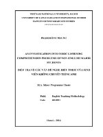 Luận văn an investigation into toeic listening comprehension problems of non english major students