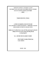 Luận văn a study on modification of english final sounds in connected speech problems faced by the high school students and solutions