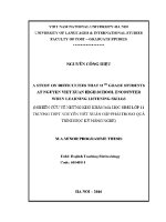 Luận văn a study on difficulties that 11th grade students at nguyen viet xuan high school encounter when learning listening skills