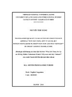 Luận văn article why did china set up an oil rig within vietnamese waters why now and why vietnam by four various translators