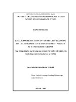 Luận văn enhancing motivation in vocabulary learning via online games