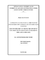 Luận văn a contrastive analysis on lexical cohesive devices used in business news on english and vietnamese online newspapers