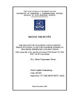 Luận văn the reality of teaching and learning pronunciaton at quynh coi high school in thai binh