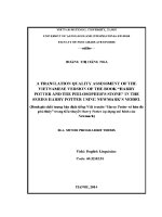 Luận văn a translation quality assessment of the vietnamese version of the book harry potter and the philosopher’s stone in the series harry potter using newmark’s model