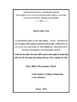 Luận văn an investigation into the first year students’ attitudes towards learning english listening at faculty of electrical engineering technology hanoi university of industry haui