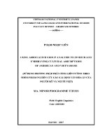 Luận văn using associative group analysis to investigate underlying cultural assumptions of american and vietnamese