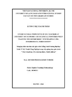 Luận văn intercultural competence of elf teachers at university of economic and technical industries when teaching the course book new headway pre intermediate third edition