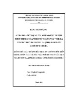 Luận văn a translation quality assessment of the first three chapters of the novel the da vinci code by do thu ha 2005 based on j house's model