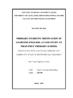 Luận văn Động lực học tiếng anh của học sinh tiểu học