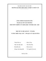 Tiểu luận một số vấn Đề lịch sử   văn hóa vương triều mạc (1527 – 1592) qua tư liệu di tích