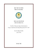 Tiểu luận hiệu quả sử dụng vốn kinh doanh 2019 2023