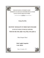 Luận văn deontic modality in military english in the textbooks of english campaign