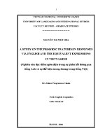 Luận văn a study on the prosodic features in responses via english and the equivalent expressions in vietnamese