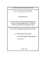Luận văn an application of an discourse based approach in teaching english reading skill at thanh hoa vocational school of commerce tourism