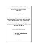 Luận văn an investigation into the effectiveness of peer written feedback on the development of esl writing for the 11th specialized english grade in sontay high school